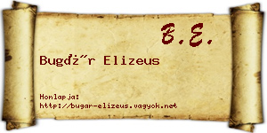 Bugár Elizeus névjegykártya